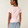 Stretch Poplin Textured Short-Sleeve Shirt