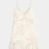 Studded Ruffle Mini Dress