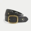 Sunburst Grommet Vegan Leather Belt