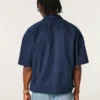 Super Boxy Short-Sleeve Oxford Shirt