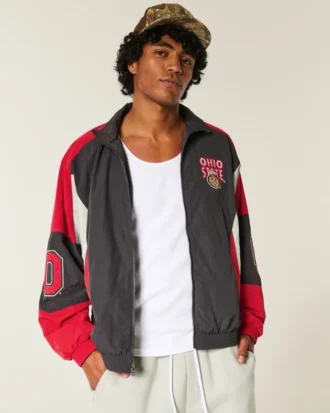 the ohio state university buckeyes graphic windbreaker jacket 1 2 330x413 - The Ohio State University Buckeyes Graphic Windbreaker Jacket