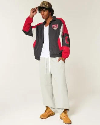 the ohio state university buckeyes graphic windbreaker jacket 2 2 330x413 - The Ohio State University Buckeyes Graphic Windbreaker Jacket