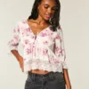 Three-Quarter Sleeve Babydoll Top