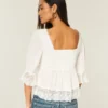 Three-Quarter Sleeve Babydoll Top