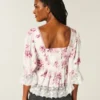 Three-Quarter Sleeve Babydoll Top