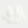 Three-Quarter Sleeve Babydoll Top