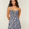 Tie Front Knit Mini Dress Tie Front Knit Mini Dress