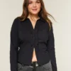 Tuxedo-Style Stretch Poplin Shirt