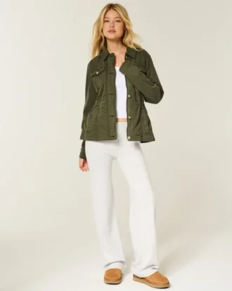 Twill Y2K Military Jacket