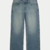 Ultra Low-Rise Dark Wash Baggy Jeans