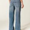Ultra Low-Rise Dark Wash Baggy Jeans