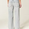 Ultra Low-Rise Light Wash Baggy Jeans