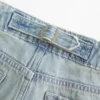 Ultra Low-Rise Light Wash Buckle Back Baggy Jeans
