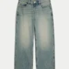 Ultra Low-Rise Medium Wash Baggy Jeans