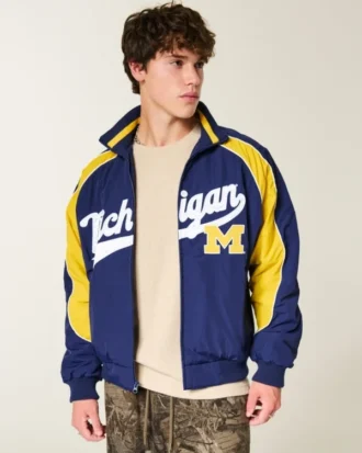 University of Michigan Wolverines Graphic Windbreaker Jacket