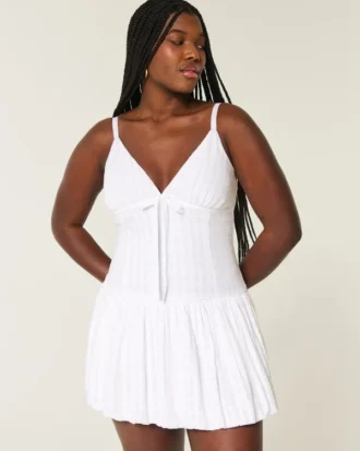 V-Neck Bubble Mini Dress V-Neck Bubble Mini Dress