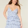 V-Neck Ruffled Tier Babydoll Mini Dress V-Neck Ruffled Tier Babydoll Mini Dress