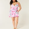 V-Neck Ruffled Tier Babydoll Mini Dress