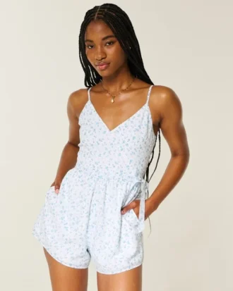 V-Neck Side Tie Romper