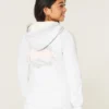 Waffle Lined Hood Zip-Up Logo Graphic Hoodie