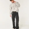 Washed Black Baggy Cargo Jeans
