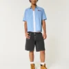 Washed Black Baggy Denim Shorts