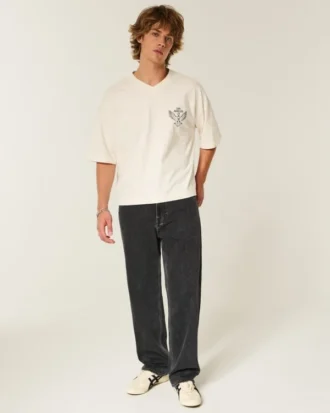 Washed Black Baggy Jeans