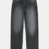 Washed Black Baggy Jeans