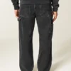 Washed Black Baggy Painter Jeans