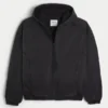 Washed Black Denim Skater Jacket