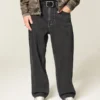 Washed Black Dodge Hellcat Graphic Baggy Jeans