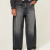 Washed Black Graphic Skater Baggy Jeans Washed Black Graphic Skater Baggy Jeans