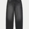 Washed Black Graphic Skater Baggy Jeans Washed Black Graphic Skater Baggy Jeans