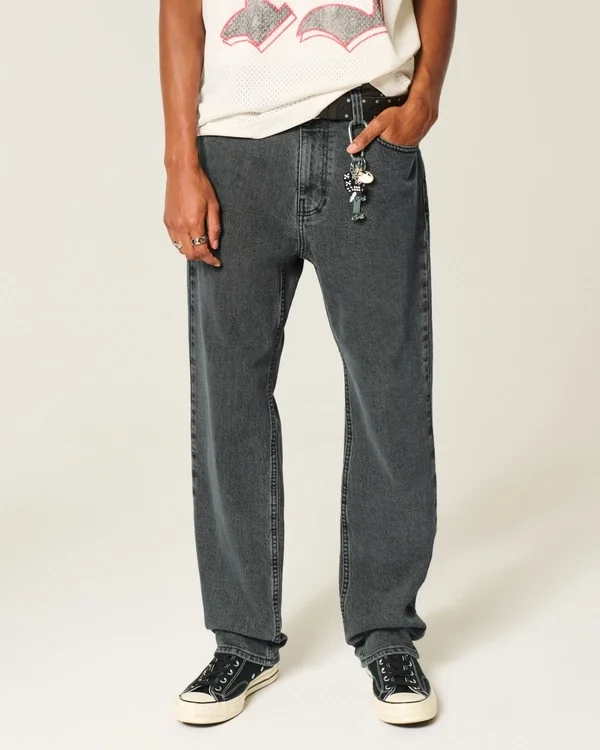 Washed Black Loose Jeans Washed Black Loose Jeans