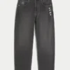Washed Black Playing Card Joker Graphic Skater Baggy Jeans
