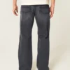 Washed Black Relaxed Bootcut Jeans