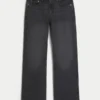 Washed Black Relaxed Bootcut Jeans