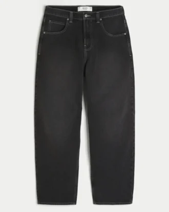 Washed Black Snake Graphic Skater Baggy Jeans