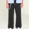 Washed Black Star Graphic Super Baggy Jeans Washed Black Star Graphic Super Baggy Jeans