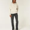 Washed Black Straight Jeans