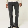 Washed Black Straight Jeans