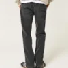 Washed Black Straight Jeans