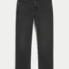 Washed Black Straight Jeans
