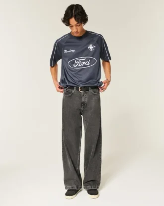 Washed Black Super Baggy Jeans