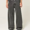 Washed Black Super Baggy Jeans