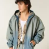 Washed Denim Skater Jacket