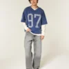 Washed Grey Baggy Jeans