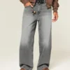 Washed Grey Super Baggy Jeans
