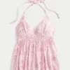 Woven Halter Babydoll Top Woven Halter Babydoll Top