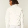 Zip-Up Pattern Puffer Jacket